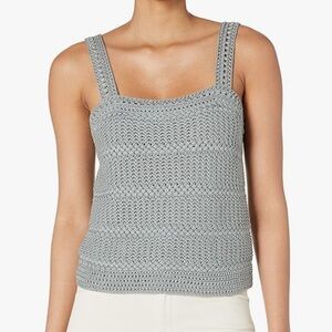 Vince NWT Crochet Square-Neck Tank Top
